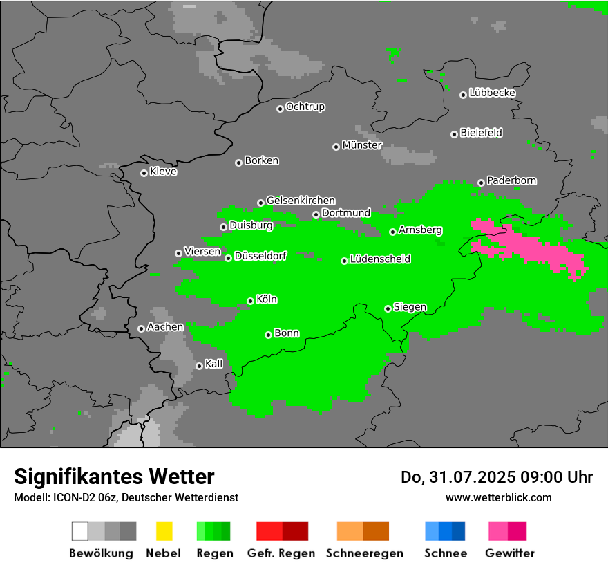 Modellkarten Signifikantes Wetter