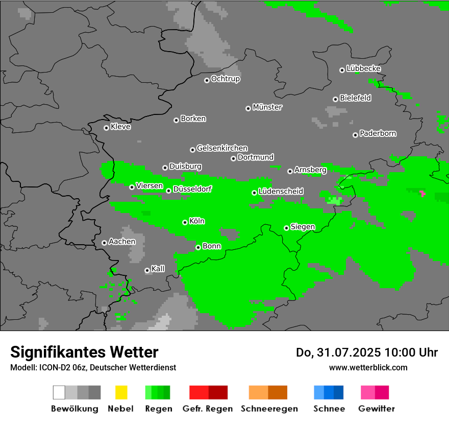 Modellkarten Signifikantes Wetter
