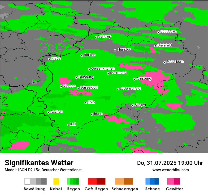 Modellkarten Signifikantes Wetter