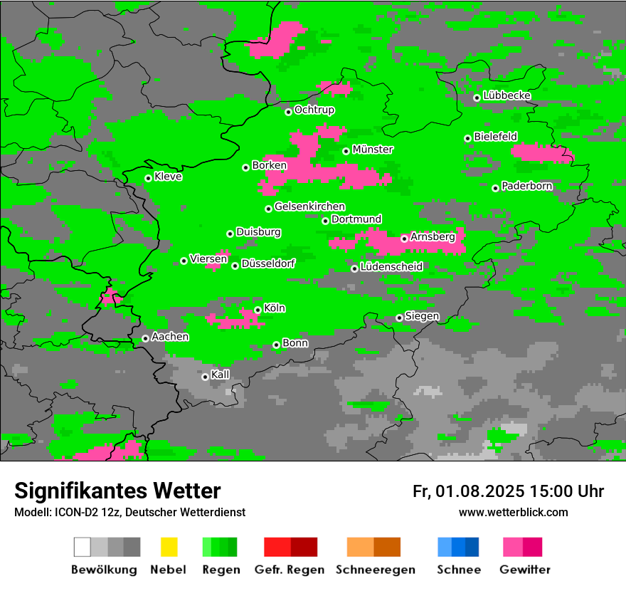 Modellkarten Signifikantes Wetter