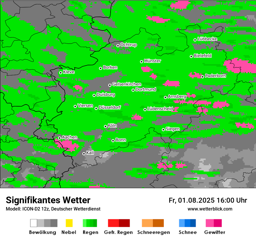 Modellkarten Signifikantes Wetter
