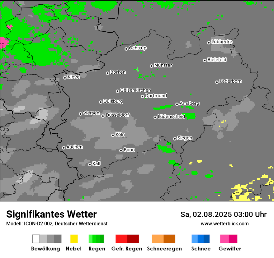 Modellkarten Signifikantes Wetter
