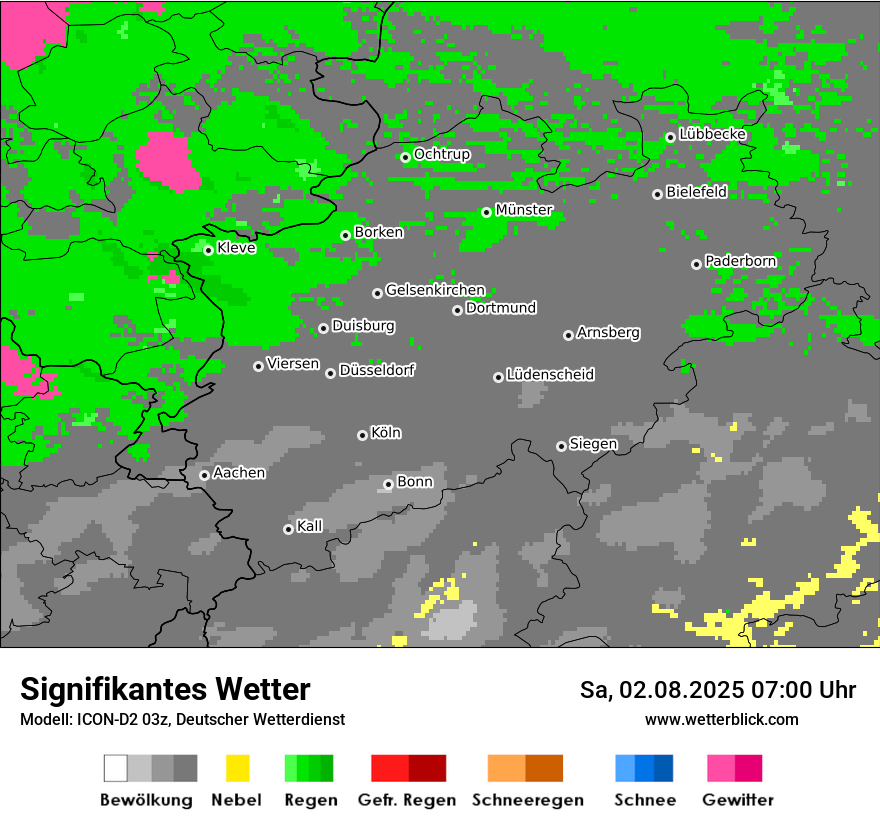Modellkarten Signifikantes Wetter