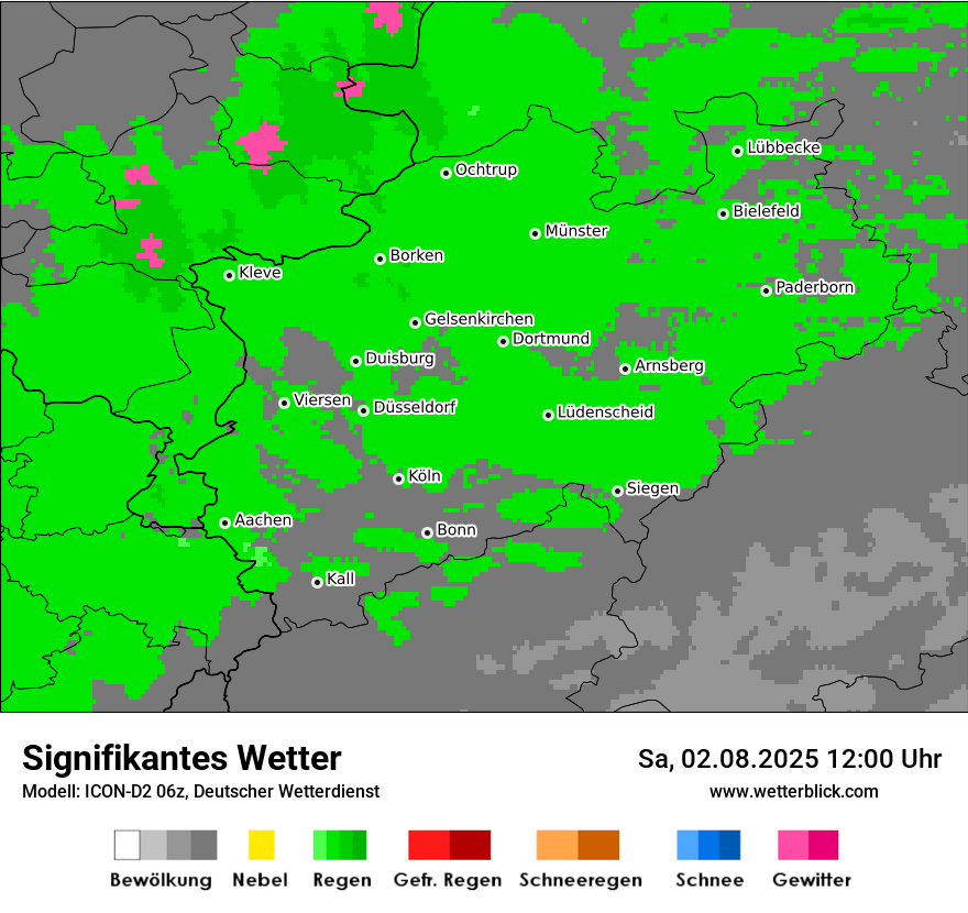 Modellkarten Signifikantes Wetter