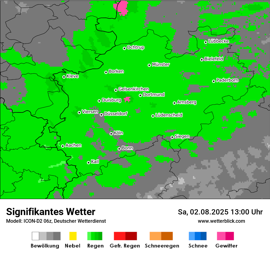 Modellkarten Signifikantes Wetter