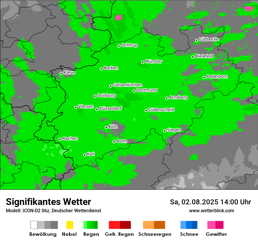Modellkarten Signifikantes Wetter