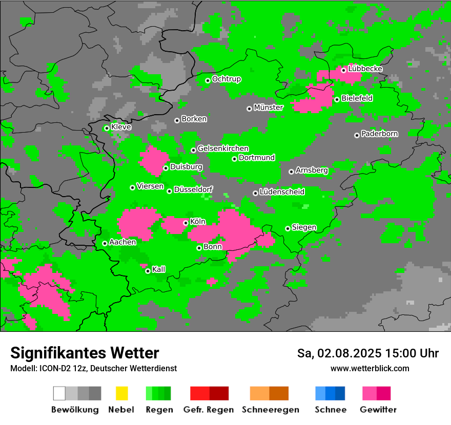 Modellkarten Signifikantes Wetter