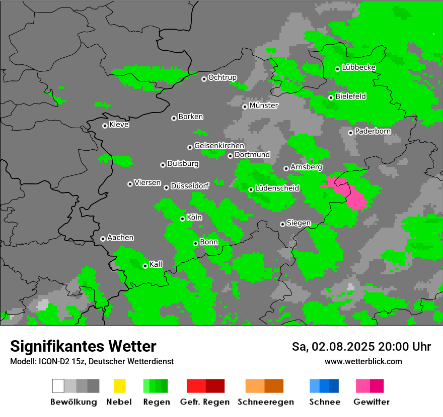 Modellkarten Signifikantes Wetter