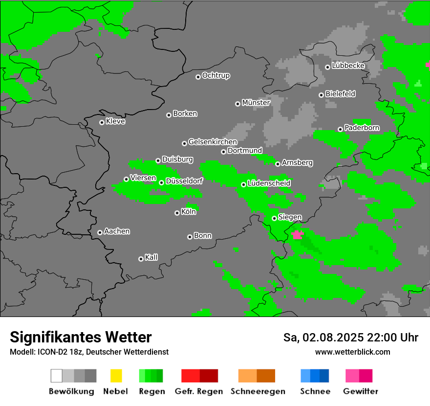 Modellkarten Signifikantes Wetter