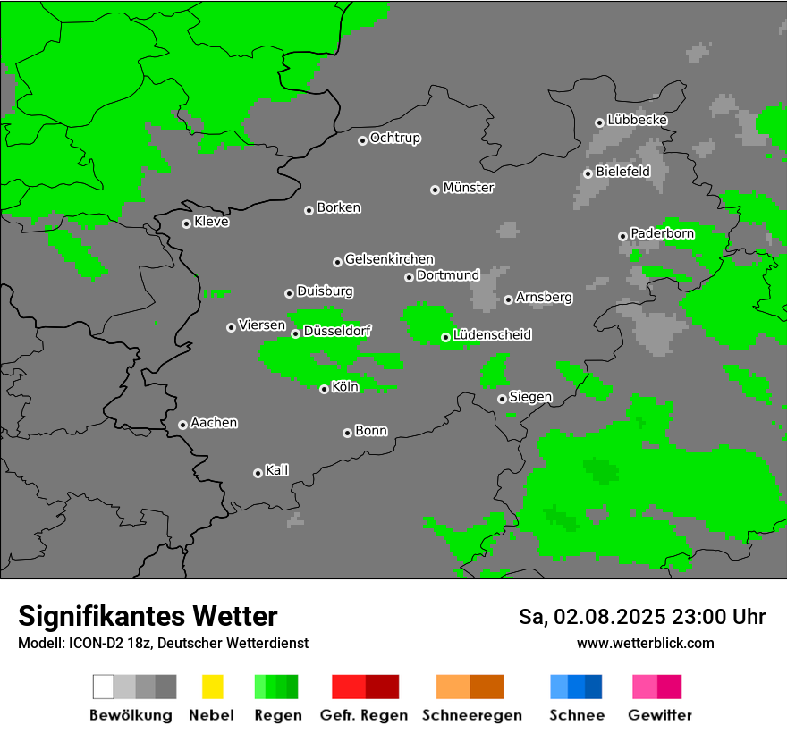 Modellkarten Signifikantes Wetter
