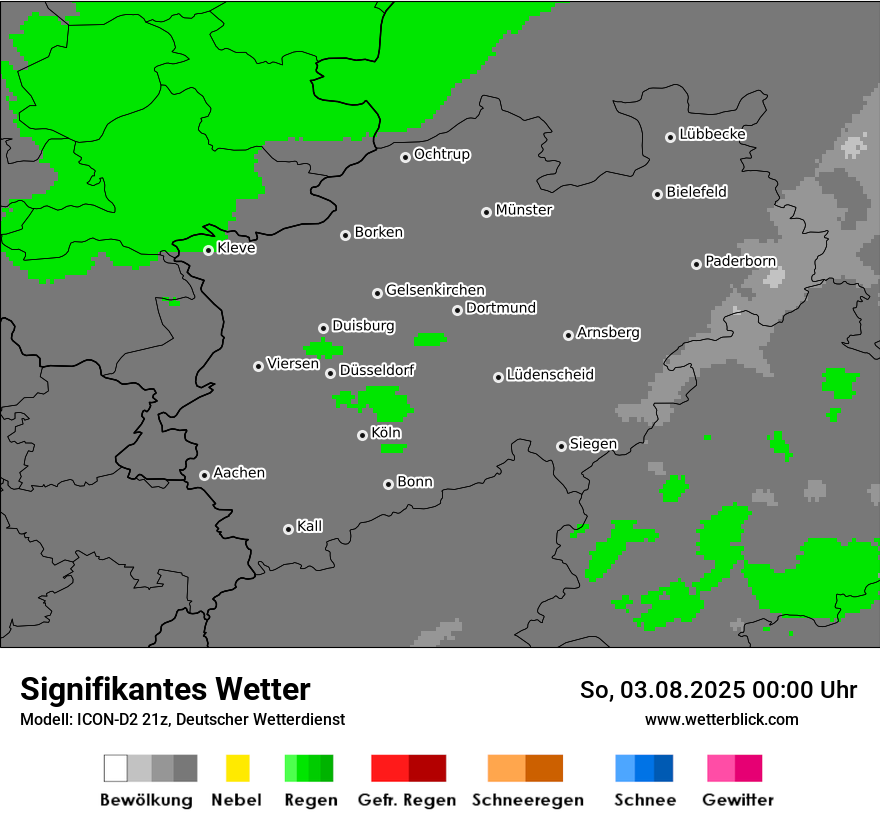 Modellkarten Signifikantes Wetter