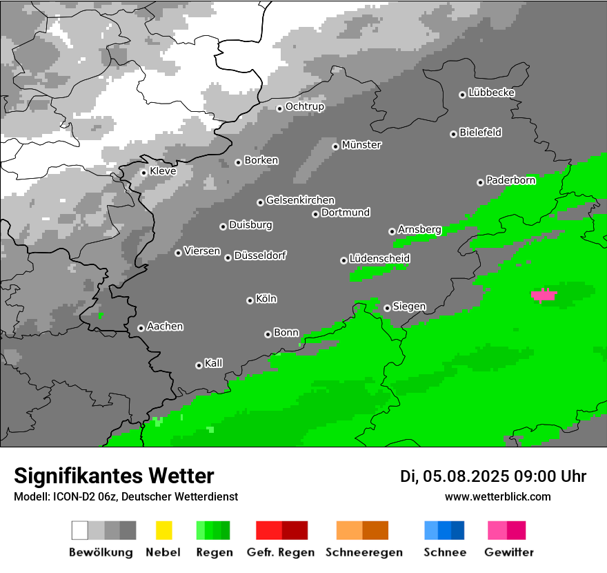 Modellkarten Signifikantes Wetter