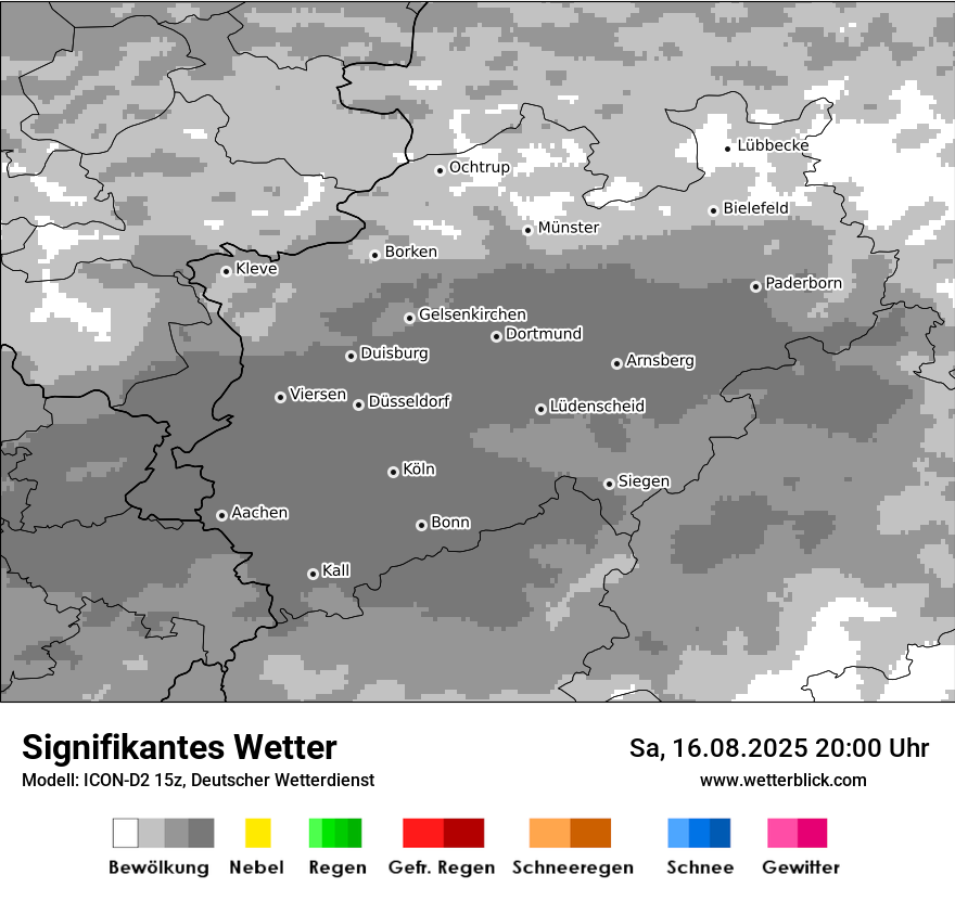 Modellkarten Signifikantes Wetter