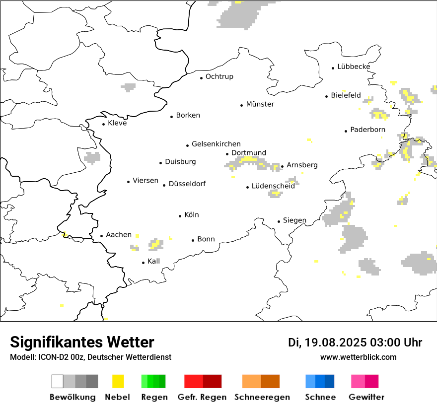 Modellkarten Signifikantes Wetter