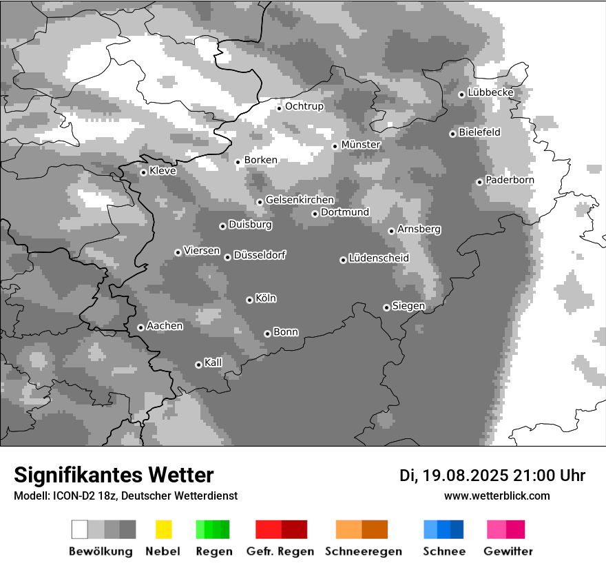 Modellkarten Signifikantes Wetter