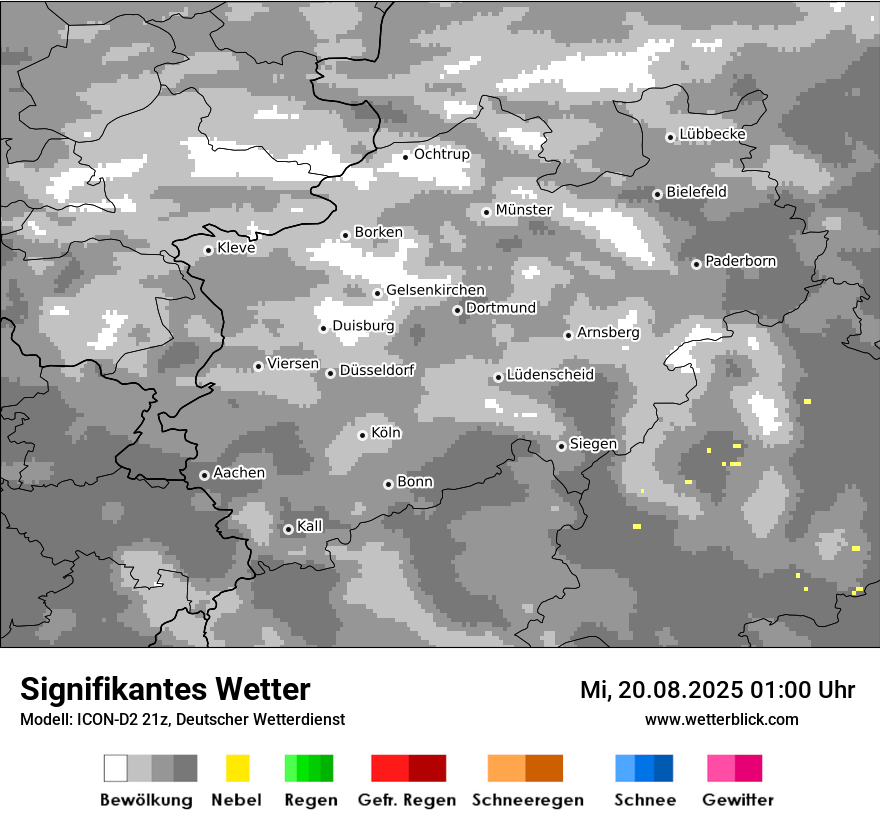 Modellkarten Signifikantes Wetter