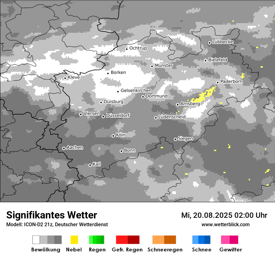 Modellkarten Signifikantes Wetter