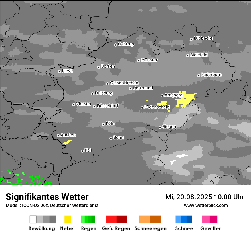 Modellkarten Signifikantes Wetter