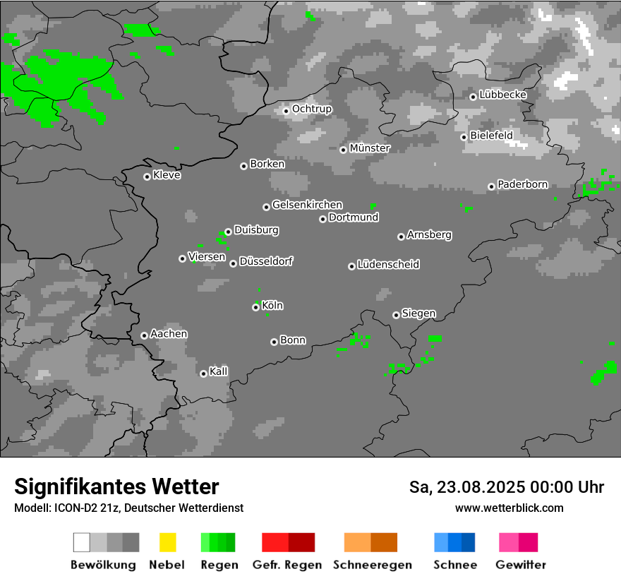 Modellkarten Signifikantes Wetter