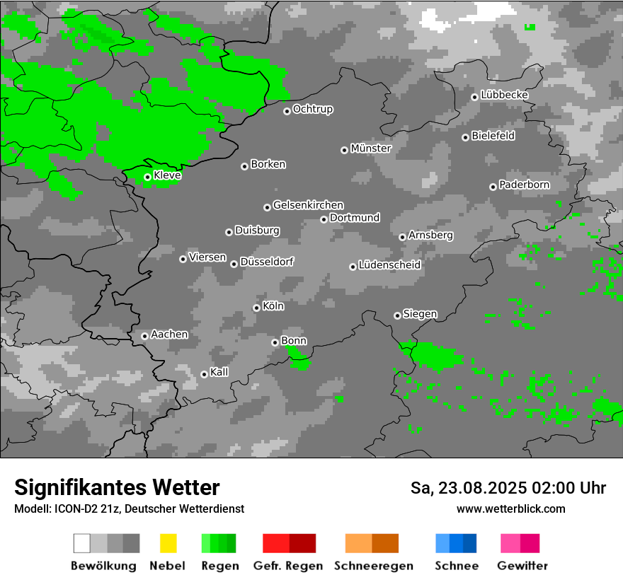 Modellkarten Signifikantes Wetter