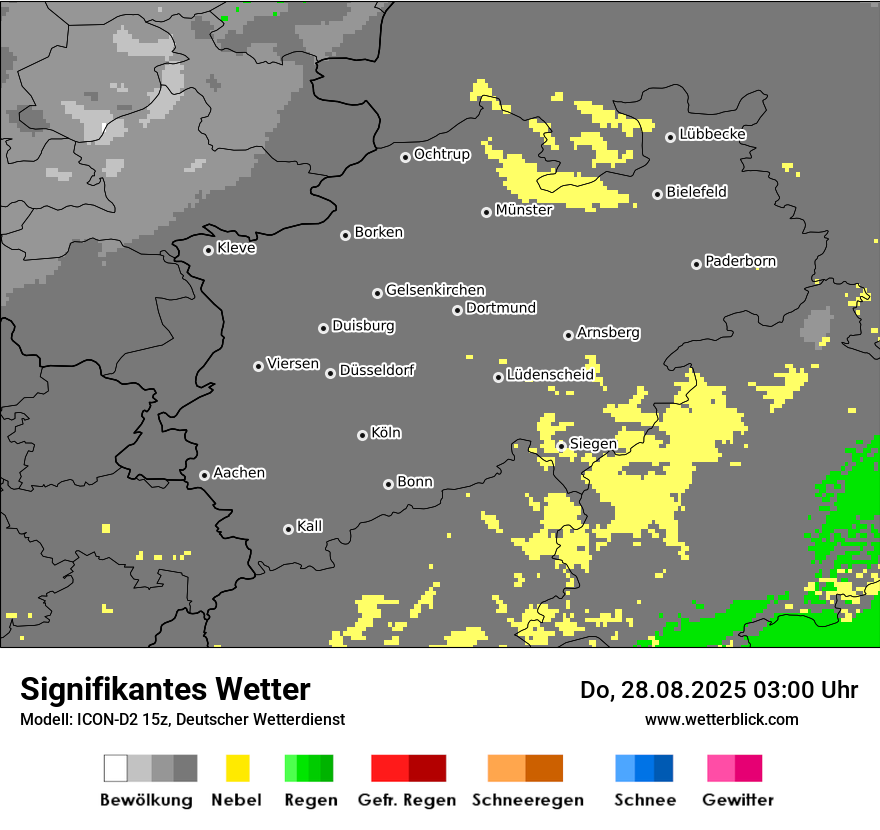 Modellkarten Signifikantes Wetter
