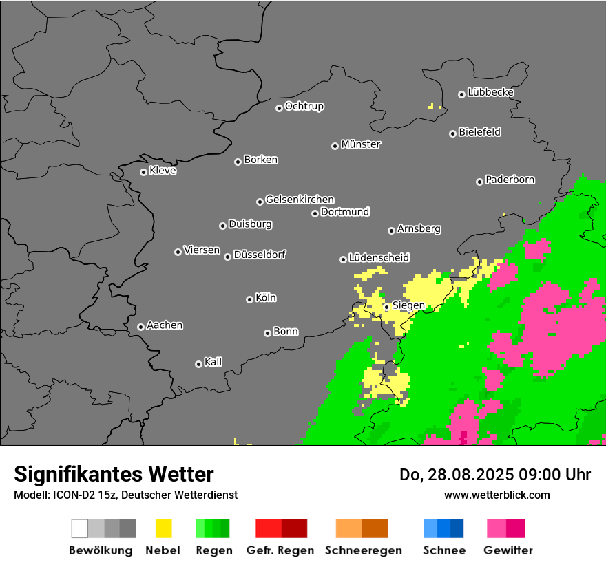 Modellkarten Signifikantes Wetter