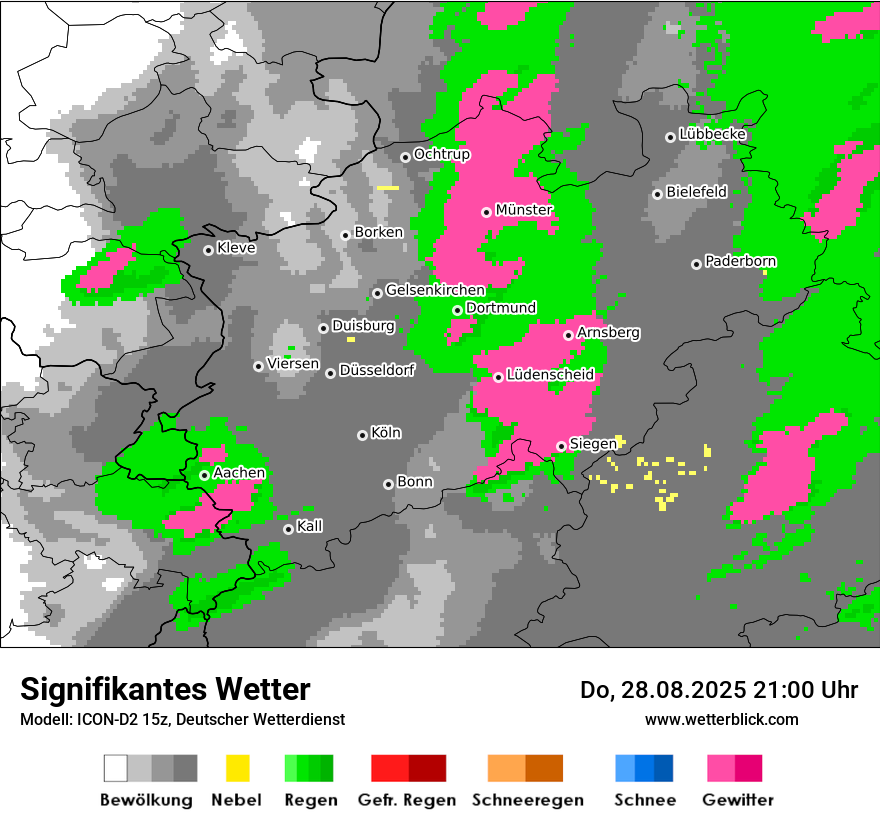 Modellkarten Signifikantes Wetter