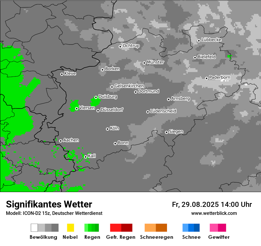 Modellkarten Signifikantes Wetter
