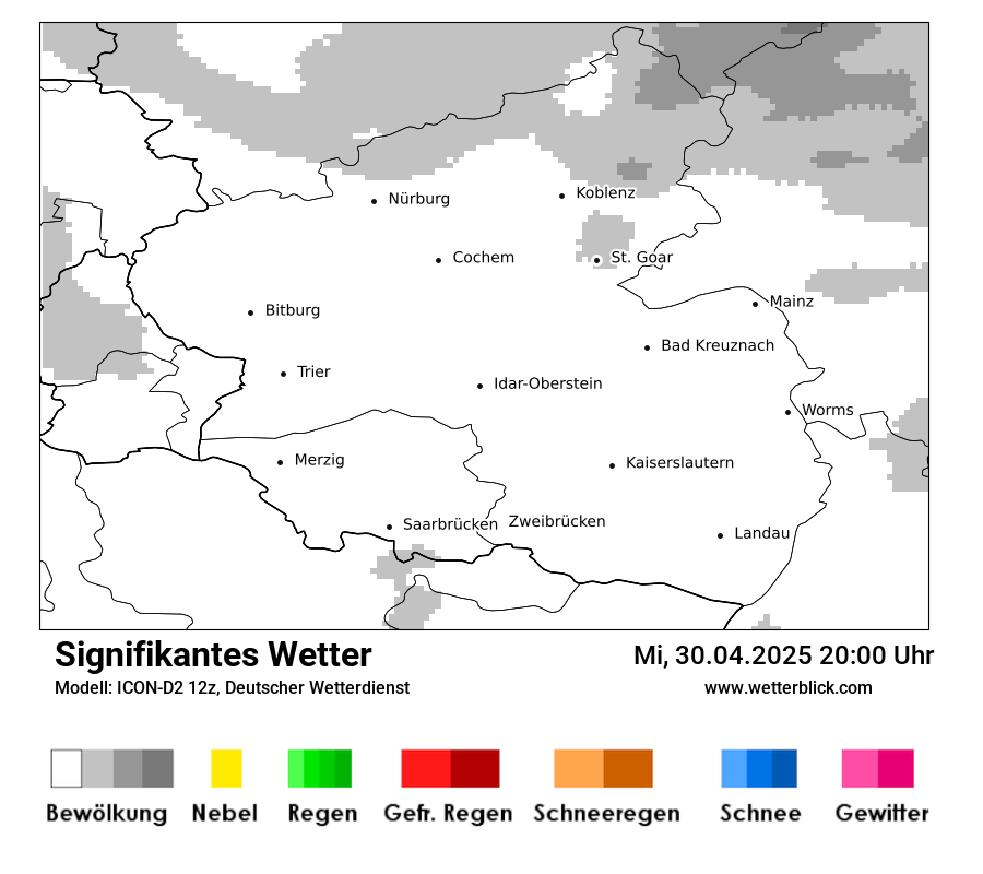 Modellkarten Signifikantes Wetter