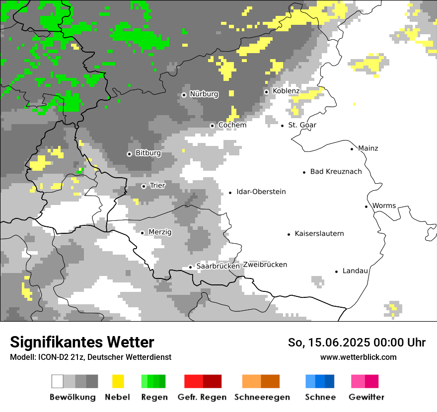Modellkarten Signifikantes Wetter