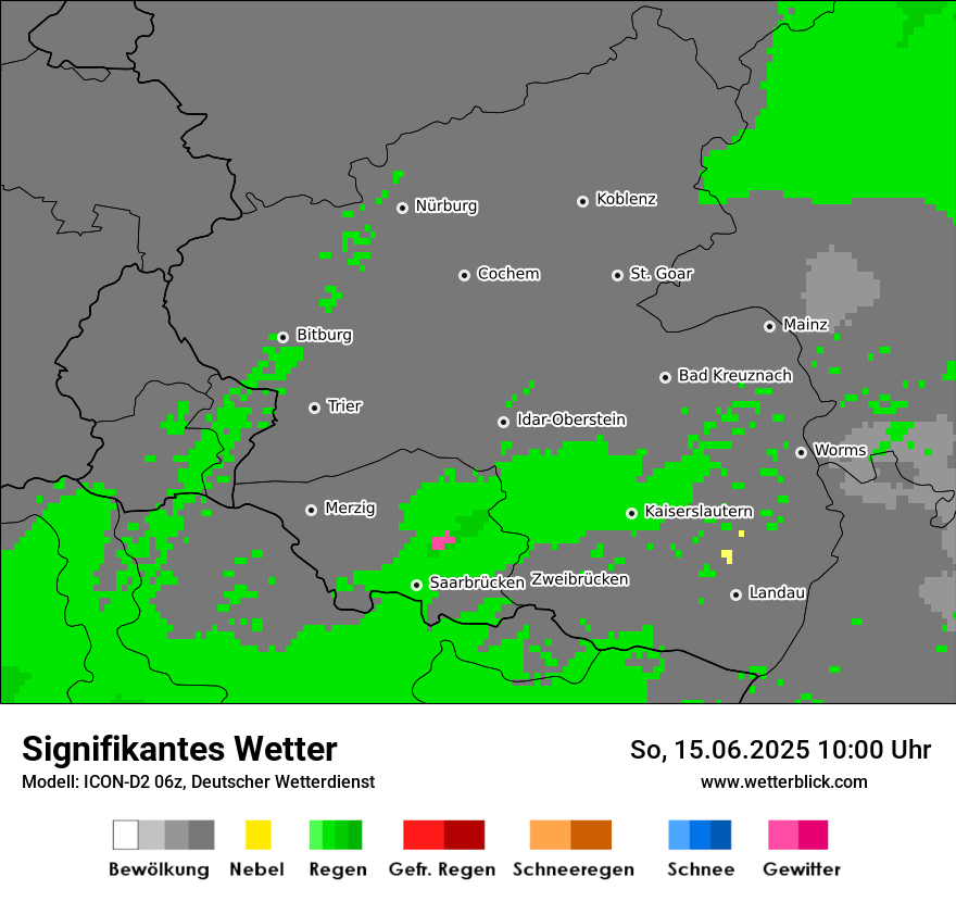 Modellkarten Signifikantes Wetter