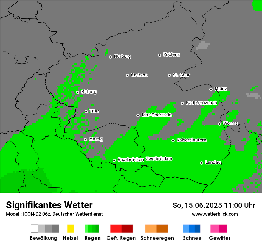 Modellkarten Signifikantes Wetter