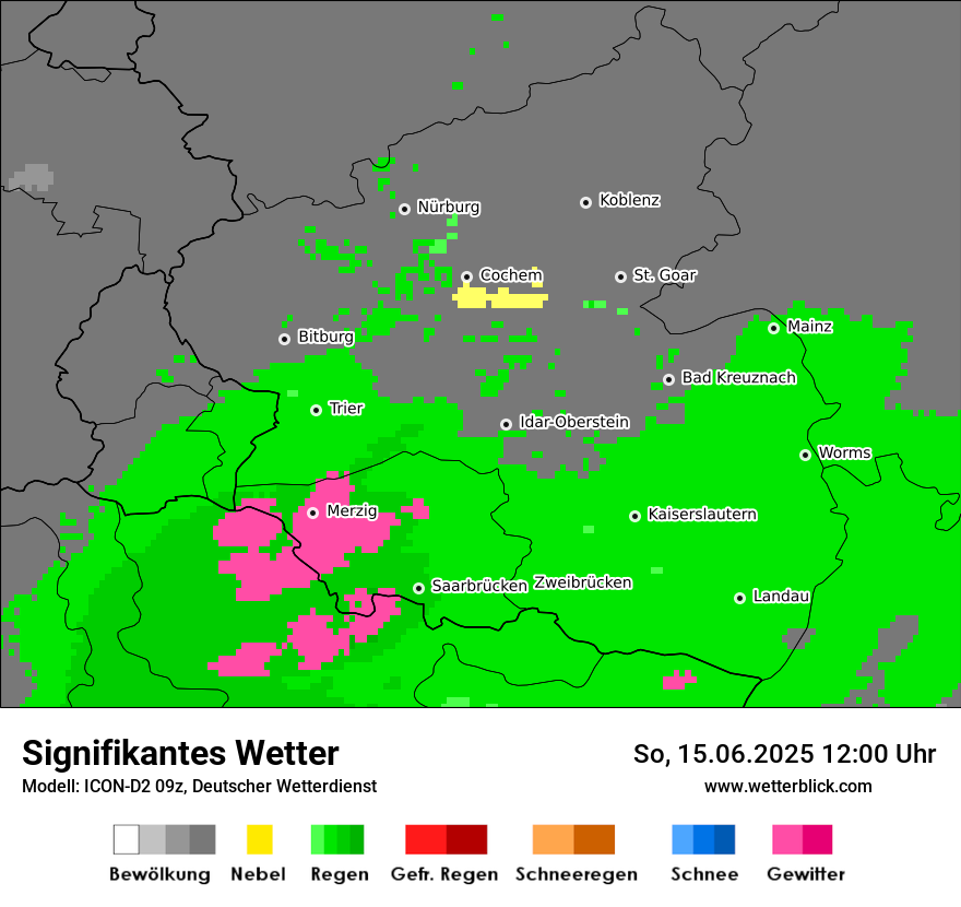 Modellkarten Signifikantes Wetter