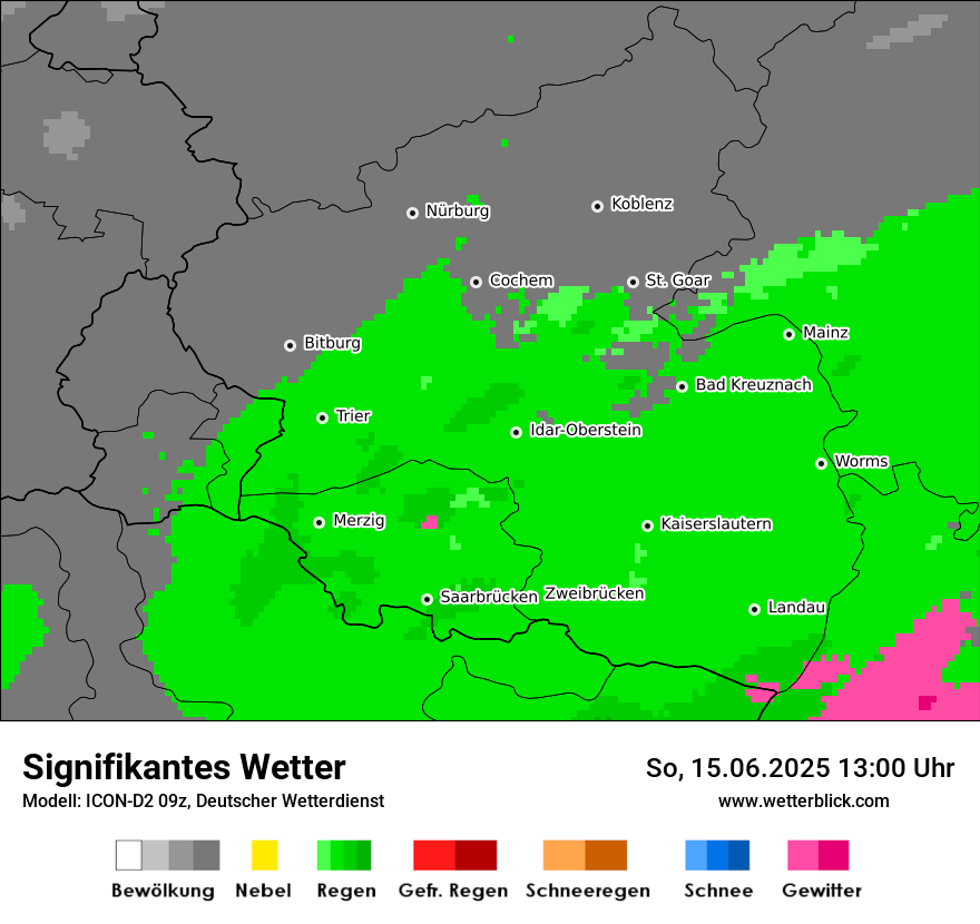 Modellkarten Signifikantes Wetter