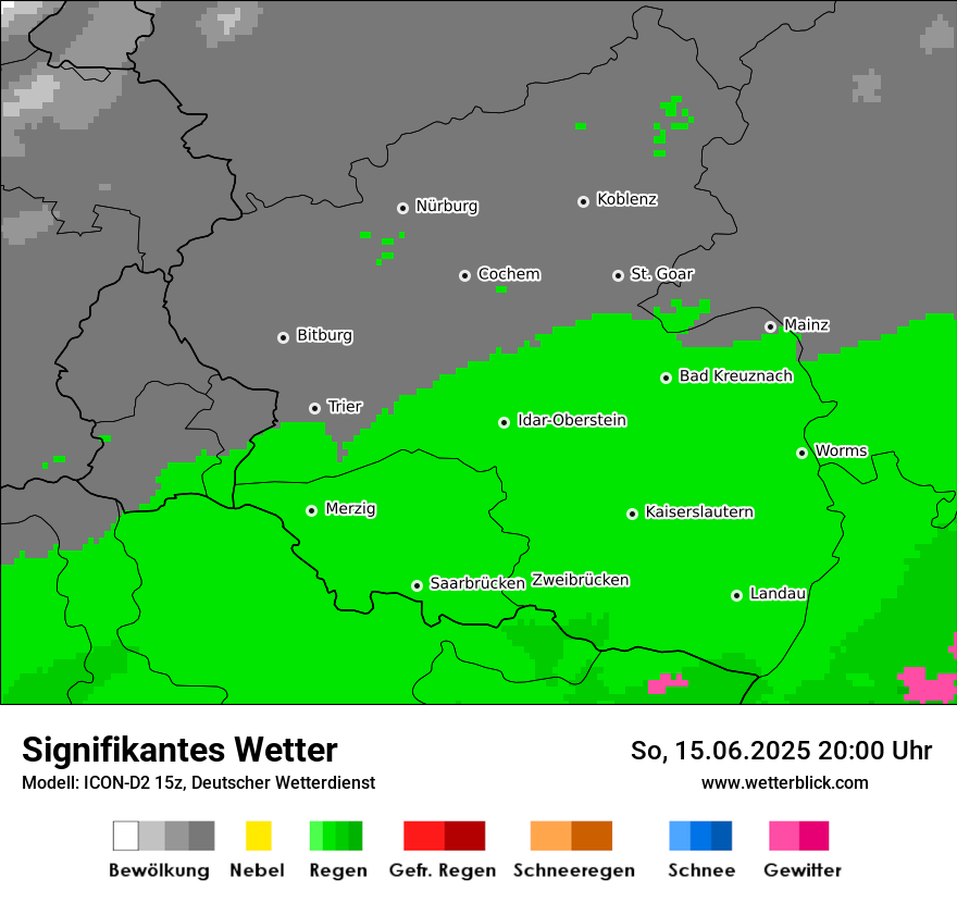 Modellkarten Signifikantes Wetter