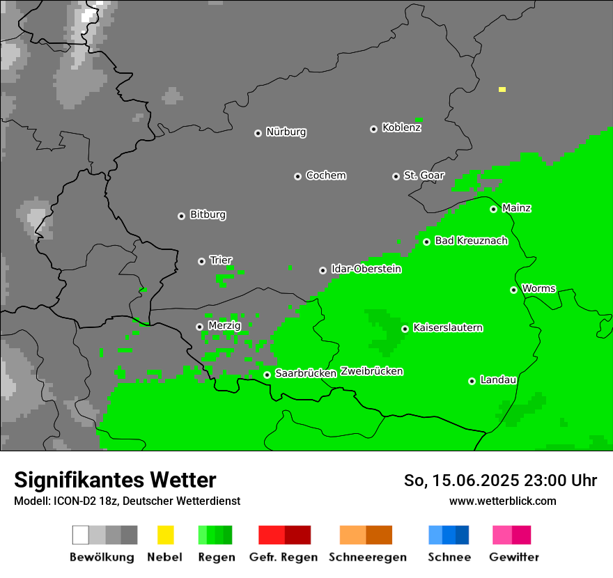 Modellkarten Signifikantes Wetter
