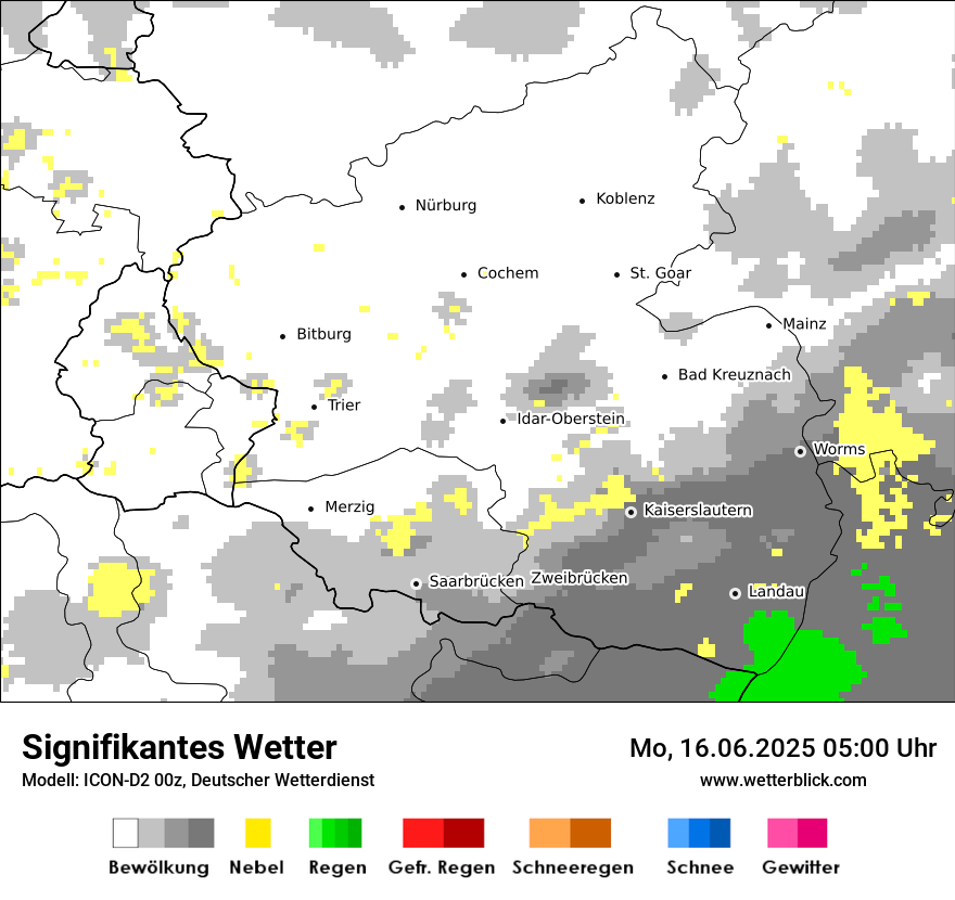 Modellkarten Signifikantes Wetter