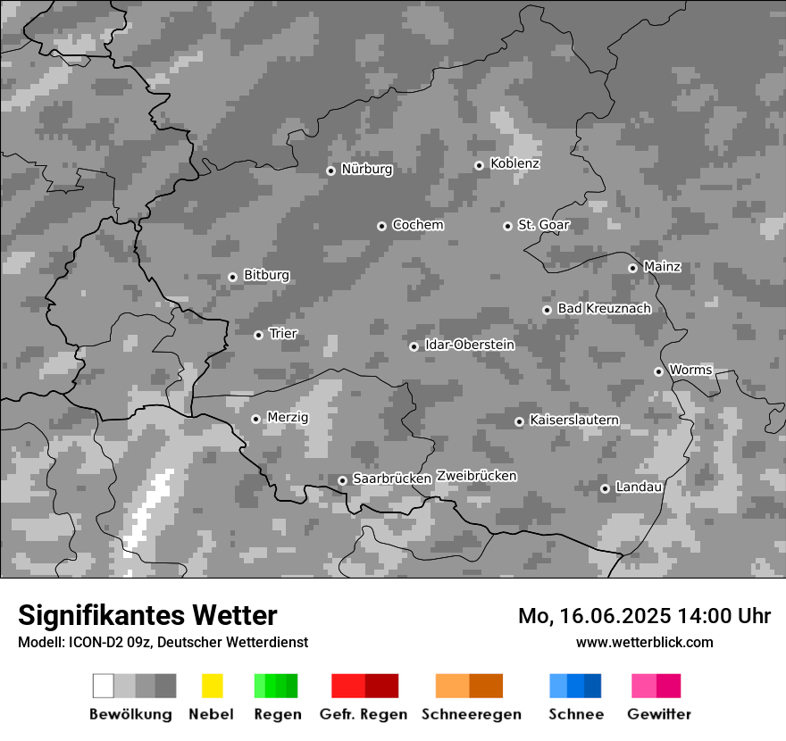 Modellkarten Signifikantes Wetter