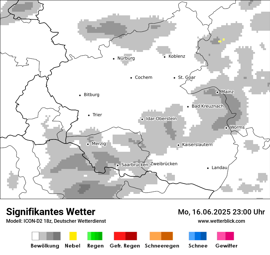 Modellkarten Signifikantes Wetter