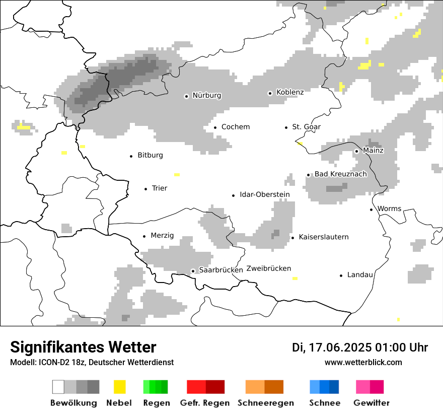 Modellkarten Signifikantes Wetter