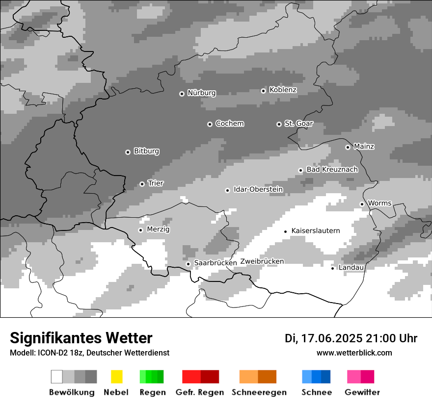 Modellkarten Signifikantes Wetter