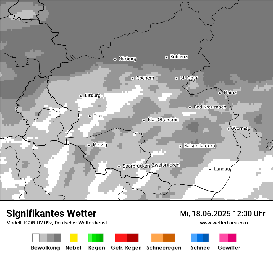 Modellkarten Signifikantes Wetter