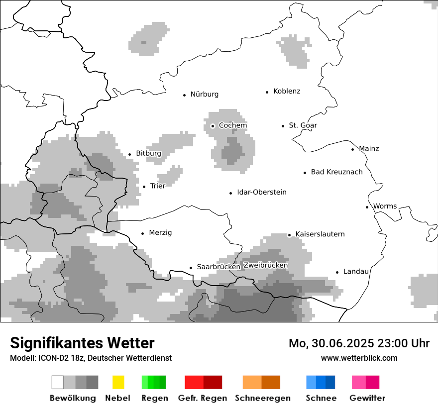 Modellkarten Signifikantes Wetter