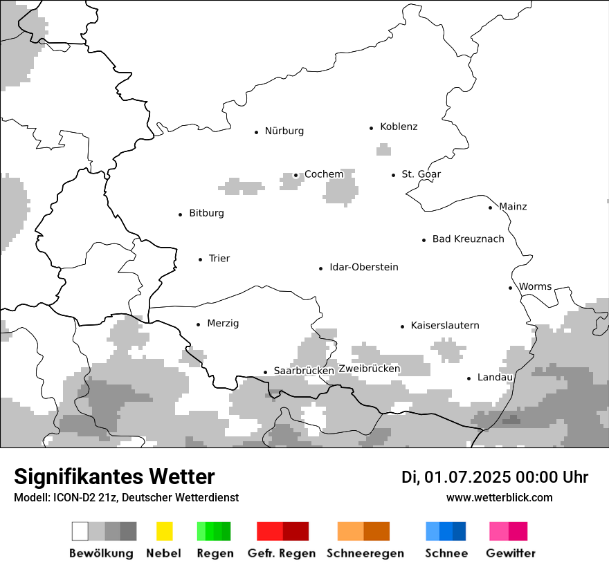 Modellkarten Signifikantes Wetter