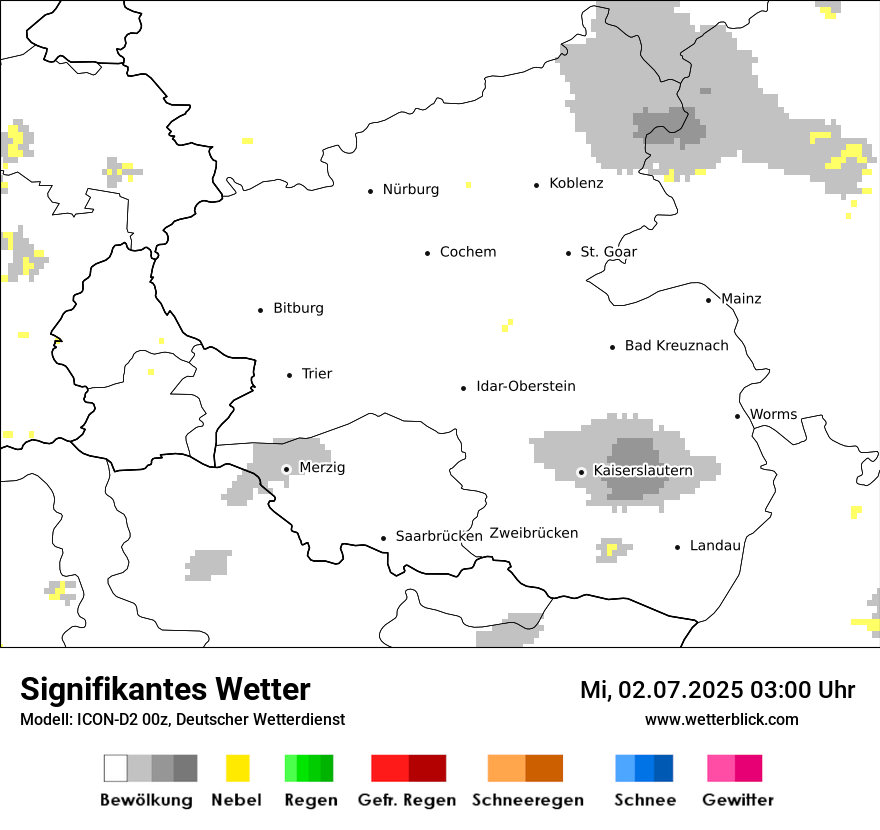 Modellkarten Signifikantes Wetter