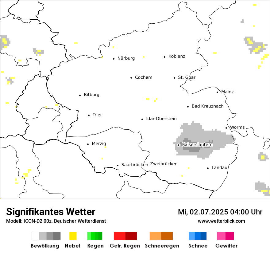 Modellkarten Signifikantes Wetter