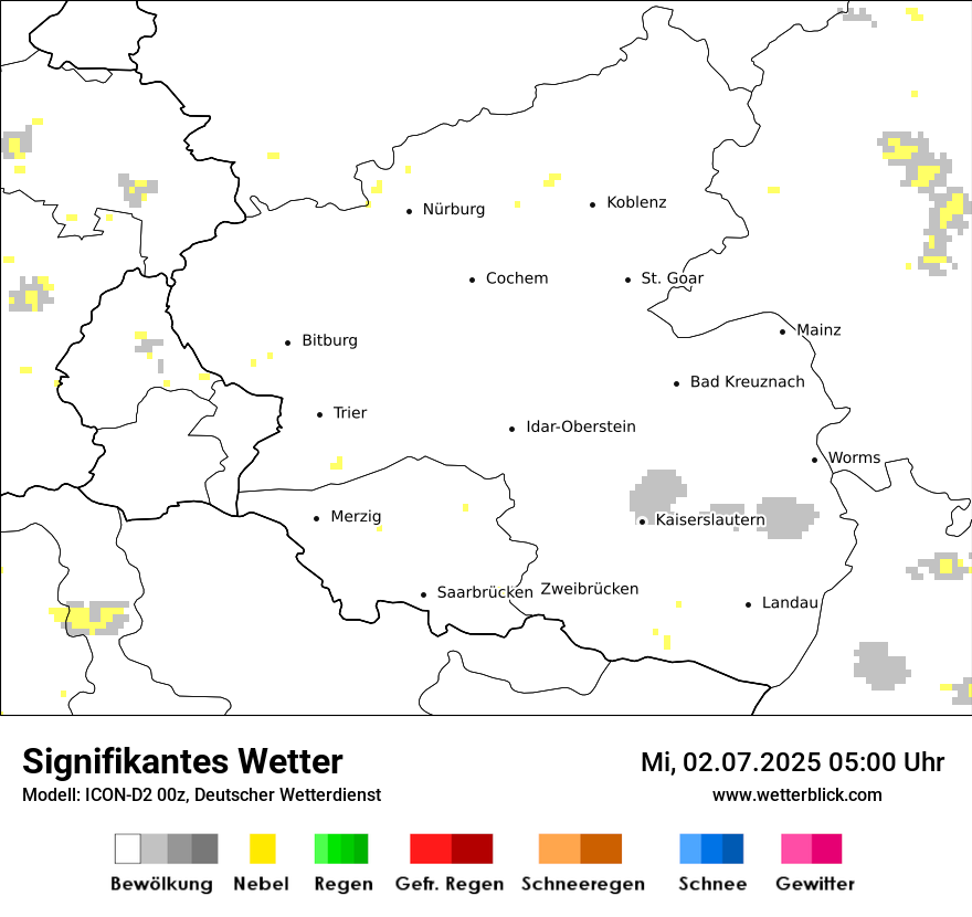 Modellkarten Signifikantes Wetter