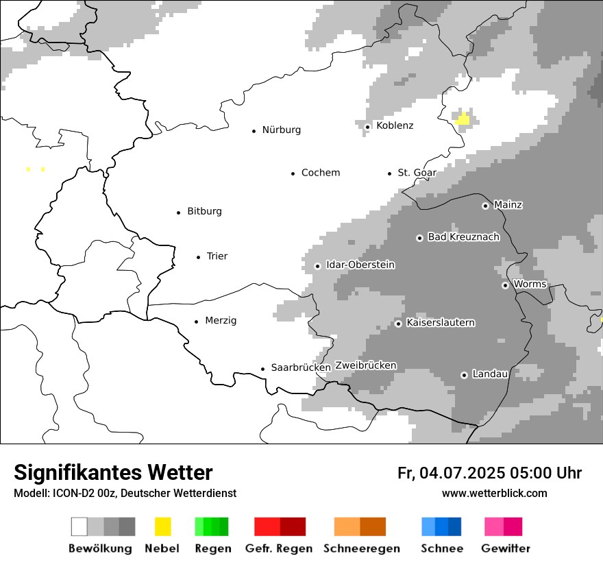 Modellkarten Signifikantes Wetter