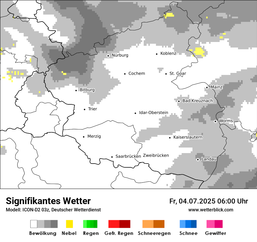 Modellkarten Signifikantes Wetter