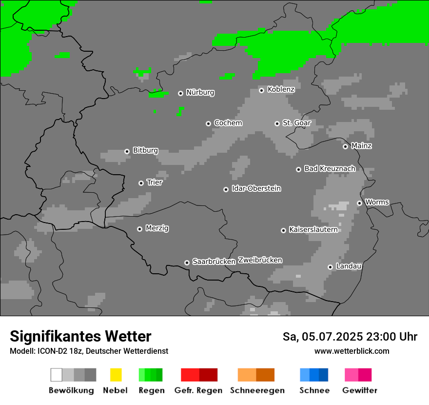 Modellkarten Signifikantes Wetter